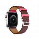 Wholesale Swift Leather Band Loop Strap Wristband Replacement for Apple Watch Series 7/6/SE/5/4/3/2/1 Sport - 40MM / 38MM (Hot Pink)